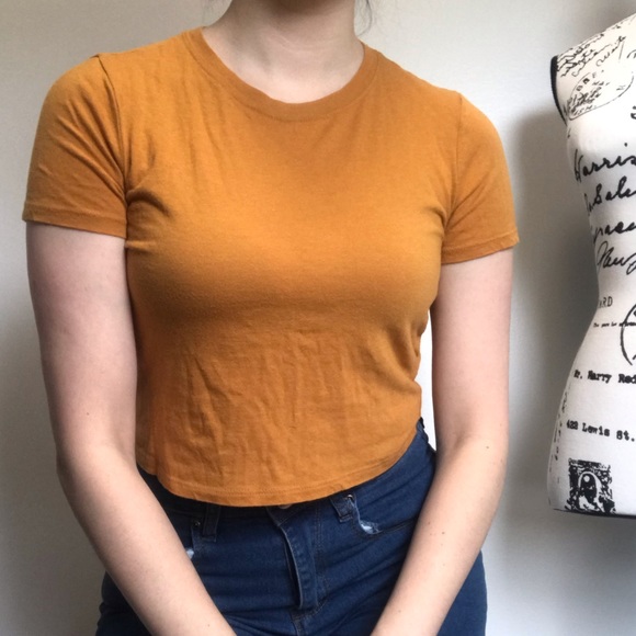 Forever 21 Mustard Crop Top - Picture 2 of 5